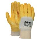 Handske Keep Safe Gul nitril med ribkant halvdyp F&oslash;rpris: kr. 94 str 8 product photo