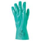 Glove Solknit 39-122 green nitrile length 310mm cotton liner rough finish size 9 product photo