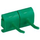 Wall bracket double hook green product photo