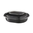 Mikrobakke Microchef 1560 oval sort PP 700ml 190x150x43mm product photo