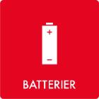 Piktogram 'Batterier' selvkl&aelig;bende 12x12cm product photo