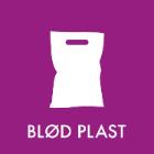 Piktogram 'Bl&oslash;d Plast' selvkl&aelig;bende 12x12cm product photo