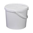 Bucket white PP 5.0l &Oslash;224x194mm w/plastic handle product photo