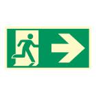 Emergency exit right Reflex Alu 200x400 mm product photo