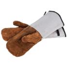Grill glove heat resistant leather brown 180x70mm product photo