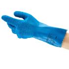 Glove AlphaTec&reg;62-401 blue latex with cotton liner L320mm size 9 product photo