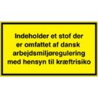 Label Contains a substance regarding cancer risk product photo