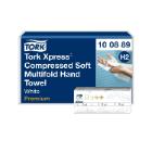 H&aring;ndkl&aelig;deark Tork Premium H2 Z-Fold 2-lag L24xB21.2xD8cm Nyfiber Hvid product photo