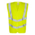 Safety vest FE yellow EN-ISO20471 cl. 2 velcro closure 100% polyester XL/2XL product photo