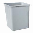 Waste bin square grey plastic 25l 335x325x382mm product photo