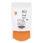 Dispenser SCJP Protect Manuel Plast hvid/orange til 1ltr creme patron product photo