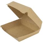 Burgerboks L195xB150xH80mm Kraft Med h&aelig;ngslet l&aring;g Brun product photo