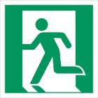 Sign 132.045 Escape route/emergency exit left 200x200mm plastic product photo