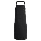 Apron black one-size adjustable neckstrap W61cm x H90cm polyester/cotton 245g/m2 product photo
