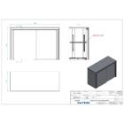 Cupboard wall mounted SS 1000x400x660mm product photo