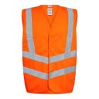Safety vest FE orange EN-ISO20471 cl. 2 velcro closure poly size XL/2XL product photo