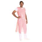 Apron 80x140cm LDPE 30mic red disposable product photo