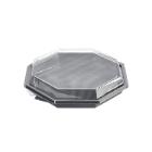 Lunchtray Octaview grey/clear PET 830ml &Oslash;230xH50mm w/lid product photo