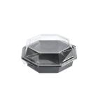 Lunchbakke Octaview grå/klar PET 823ml Ø190xH80mm m/låg product photo