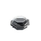 Lunchbakke Octaview grå/klar PET 191ml Ø118xH60mm m/låg product photo