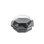 Lunchbakke Octaview grå/klar PET 540ml Ø160xH80mm m/låg product photo