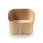 Salad bowl brown kraftpaper with PLA 375ml 125x105x50mm product photo