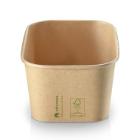 Salad bowl rect transport w/PLA 1000ml 173x120x75mm product photo