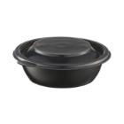 Small round black PP container 240ml &Oslash;127x51mm product photo