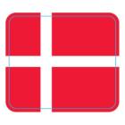 Etiket Dansk flag 30x26mm med frostlim product photo