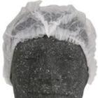 Mob cap Pleated Hvid med dobbelt elastik str L product photo