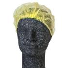Mob Cap pleated yellow w/double rubber band size L product photo