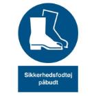 Skilt P219 Sikkerhedsfodt&oslash;j 210X297 vinyl product photo