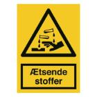 Sign A302 Corrosive substances 148x210 vinyl product photo
