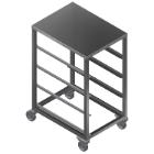 Reolvogn rustfrit stål 400x600mm 4 stik med tophylde product photo