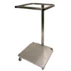 Affaldsstativ rustfrit st&aring;l u/l&aring;g 42x42xh74cm product photo
