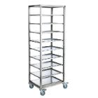 Reolvogn rustfrit st&aring;l 400x600mm 9 stik til k&oslash;dkasser product photo
