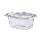375cc oval PET container with hinged lid product photo
