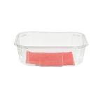 Punnet PAF8H55 rect clear rPET w. red pad product photo