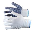 Handske Hvid strik bomuld med dot str 2XL product photo