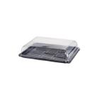 Plastfad K234502-1A rekt sort PET 345x265x18mm lille product photo