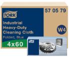 Cleaning Cloth Tork heavy-duty Top-Pak W4 blue 415x355mm 1 ply product photo