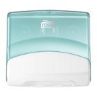 Dispenser aft&oslash;rringspapir Tork Top-Pak W4 hvid/turkis plast product photo