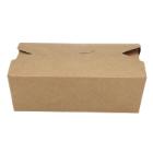 Takeaway box Verive 121/136x152/168x51 mm 1000 ml kraft biocoating Brown product photo