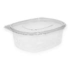Container w. hinged lid oval rPET clear 150x124x55mm 500ml product photo