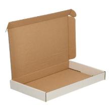 Cardboard postal box box A5 with top flap 25.5x16x2.8 cm white product photo
