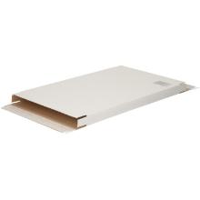 Kartonnen brievenbusdoos A4 met zijklep en plakstrip 35x25x2.8 cm wit Productfoto