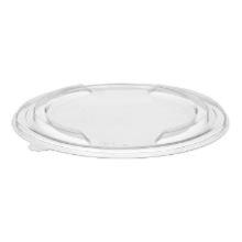 Plastic lid ø 18.4 cm transparent for salad bowl kraft 1100 / 1300 cc product photo