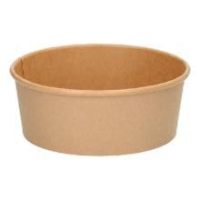 Cardboard salad bowl kraft + PE ø 18.4 cm 1300 cc brown product photo