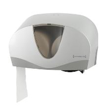 PrimeSource toiletroldispenser Duo Design 14.3x31x19.7 cm grijs/transparant Productfoto