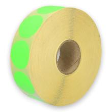 Etiketten ø 35 mm fluor groen 2000 stuks op rol Productfoto